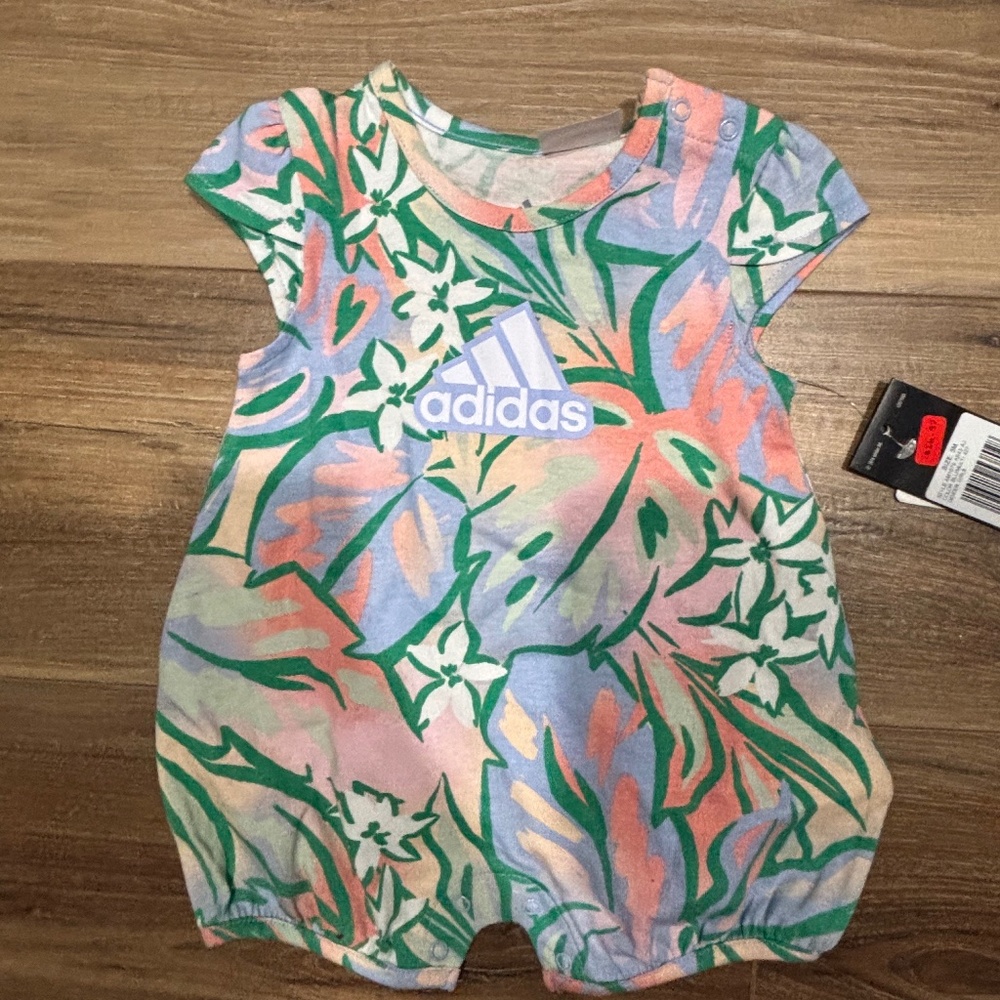 Baby Girl Adidas Romper Size 3m